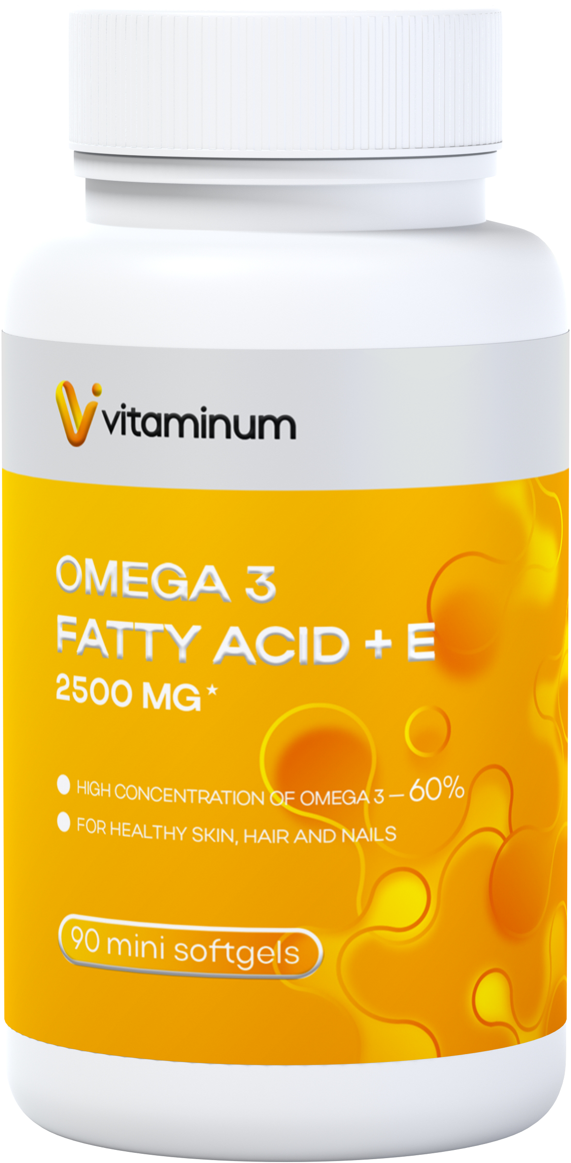  Vitaminum ОМЕГА 3 60% + витамин Е (2500 MG*) 90 капсул 700 мг   в Междуреченске