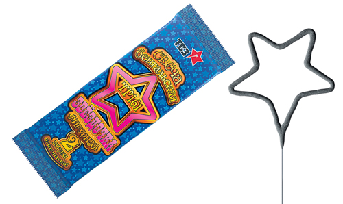  Бенгальские свечи фигурные 2 шт "Звездочка"  в Междуреченске